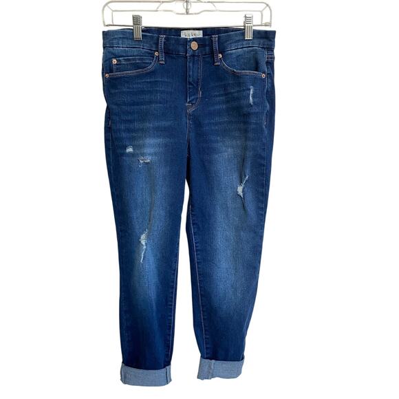 Nicole Miller Jeans Soho High Rise Ankle Skinny Rolled‎ Raw Hem - 4 Excellent - Picture 14 of 14